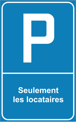 Image de Panneau de stationnement - locataires