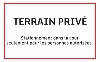 Image de Panneau d'information - Terrain privé