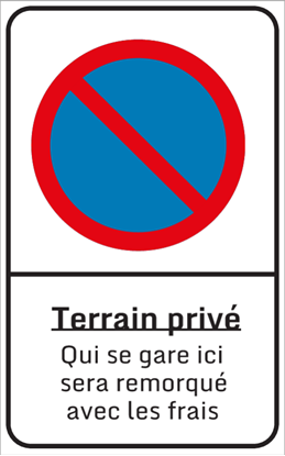 Image de Panneau d'interdiction - terrain privé