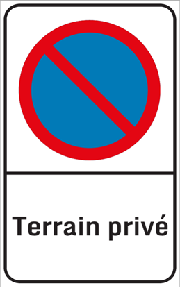 Image de Panneau d'interdiction - terrain privé