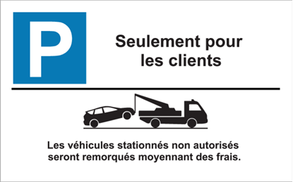 Image de Panneau de stationnement - clients FOURRIÈRE