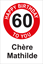 Image de Panneau d'anniversaire - 60 Happy birthday FR
