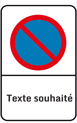 Image de Panneau d'interdiction - texte souhaité